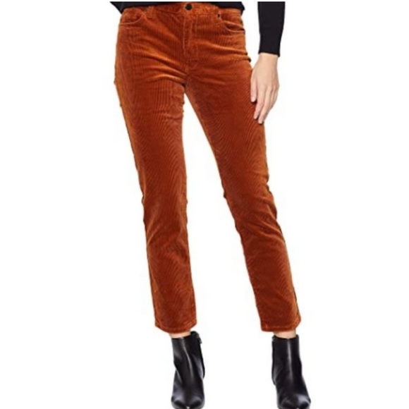 Blank NYC Madison High-Rise Crop Corduroy Pants Jeans in Clockwork Copper Sz 30 - Picture 3 of 8